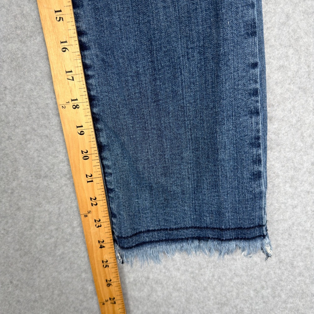 Special A Los Angeles Distressed Frayed Hem Straight Leg Jeans Blue Womens 9 - Picture 4 of 9
